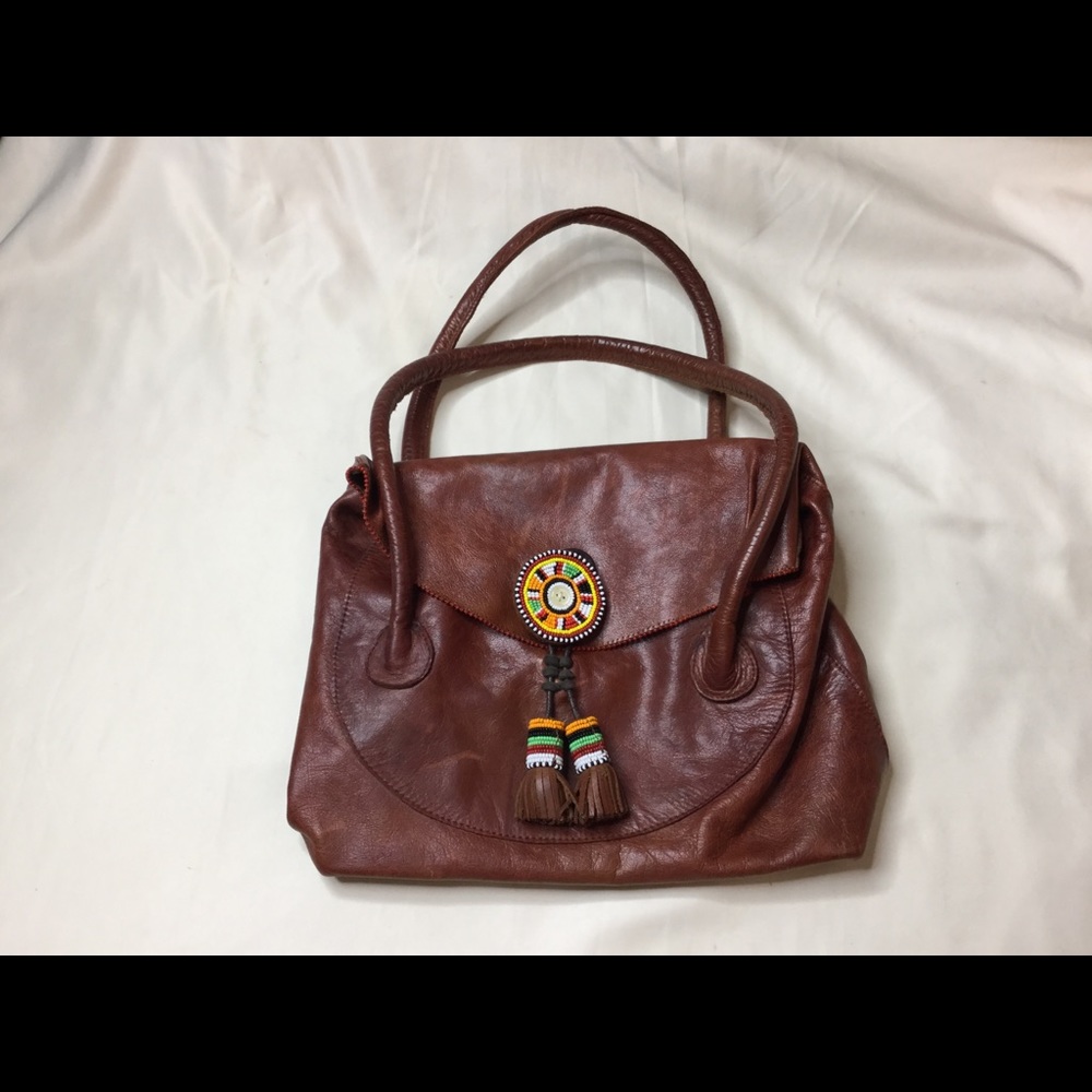 Anna Trzebinski Masai Kenya Beaded Handbag